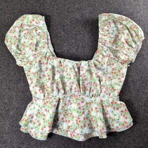 Chic Floral Puff Sleeve Blouse